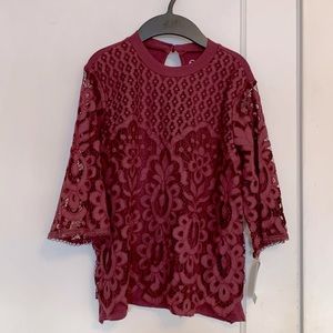 NWT Lace top girl size 10